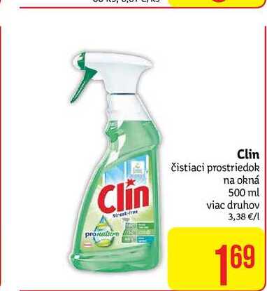 Clin čistiaci prostriedok na okná 500 ml viac druhov 3,38 €/ l