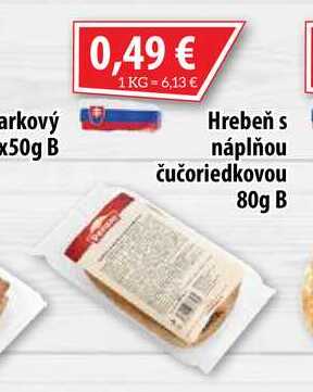 Hrebeň s náplňou čučoriedkovou 80 g