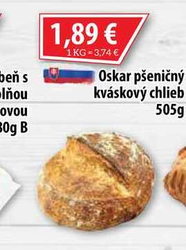 Oskar pšeničný kváskový chlieb 505 g