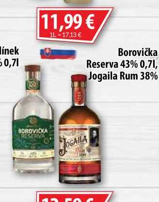 Borovička Reserva 43% 0,7 l