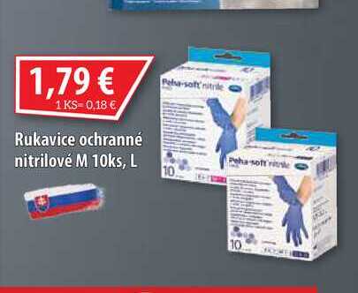Rukavice ochranné nitrilové M 10ks
