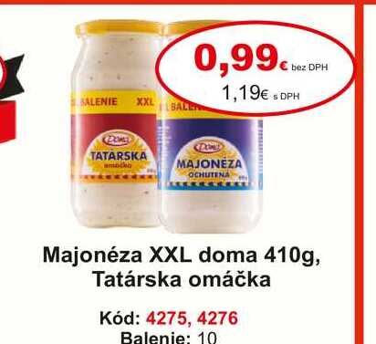 Majonéza XXL doma 410 g