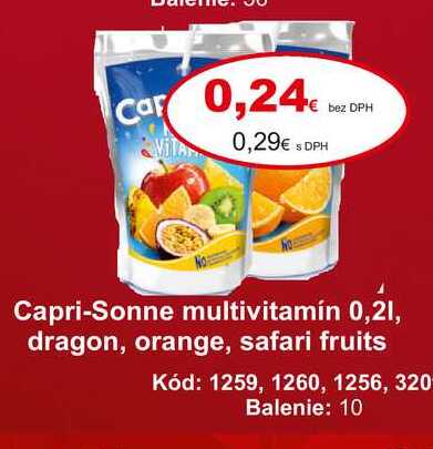 Capri-Sonne multivitamín 0,2 l