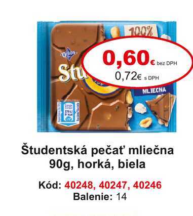 Študentská pečať mliečna 90 g