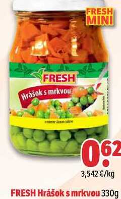 FRESH Hrášok s mrkvou 330g