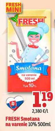 FRESH Smotana na varenie 10% 500ml