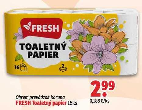 FRESH Toaletný papier 16ks
