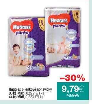 Huggies plienkové nohavičky 36 ks Maxi