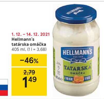 Hellmann's tatárska omáčka, 405 ml