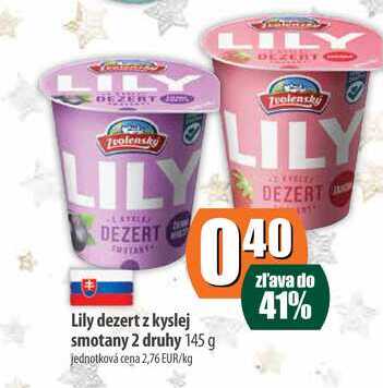 Lily dezert z kyslej smotany 145 g