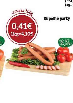 Kúpelné párky 100 g