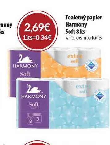 Toaletný papier Harmony Soft 8 ks 