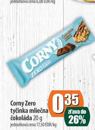 Corny Zero tyčinka mliečna čokoláda 20 g 