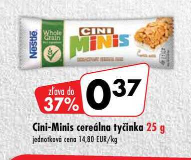 Cini-Minis cereálna tyčinka 25 g