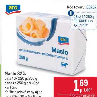 Maslo 82% 250g