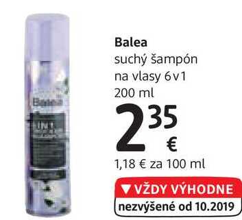 Balea suchý šampón, 200 ml