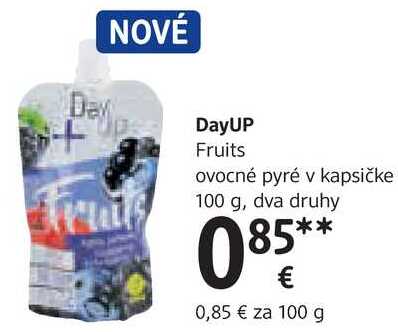 DayUP Fruits ovocné pyré v kapsičke, 100 g