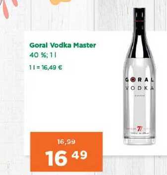 Goral Vodka Master 40 %; 1l