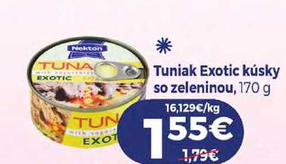 Tuniak Exotic kúsky so zeleninou, 170 g 