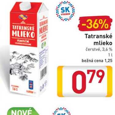  Tatranské mlieko  1 l 