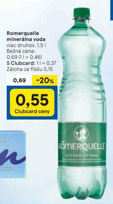 Romerquelle minerálna voda, 1,5 l