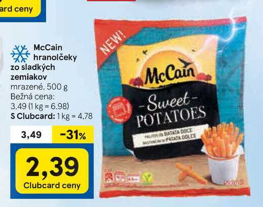 McCain hranolčeky zo sladkých zemiakov, 500 g