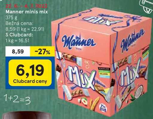 Manner minis mix, 375 g