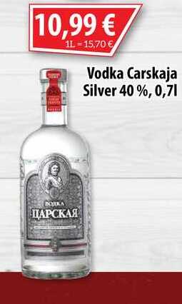 Vodka Carskaja Silver 40%, 0,7l