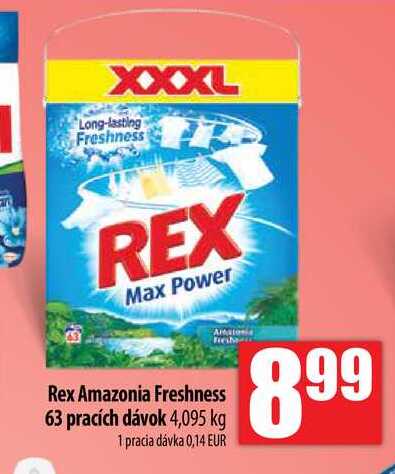 Rex Amazonia Freshness 63 pracích dávok 4,095 kg 