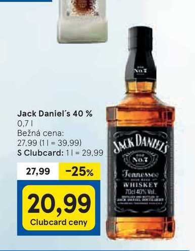Jack Daniel's 40 %, 0,7 l
