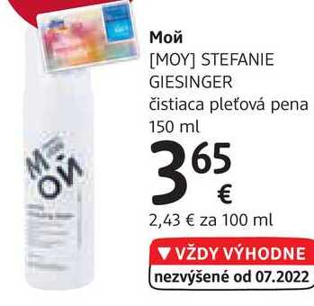 Мой [MOY] STEFANIE GIESINGER čistiaca pleťová pena, 150 ml 