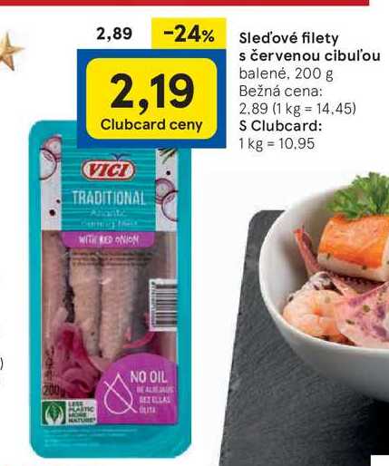 Sleďové filety s červenou cibul'ou, 200 g