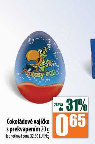 Čokoládové vajíčko s prekvapením 20 g