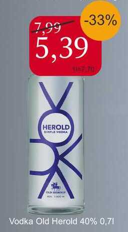 Vodka Old Herold 40% 0,7l