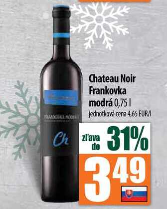 Chateau Noir Frankovka modrá 0,75 l