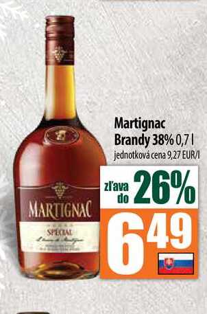 Martignac Brandy 38% 0,7 l