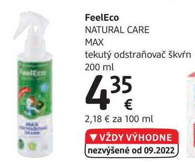 FeelEco NATURAL CARE MAX tekutý odstraňovač škvŕn, 200 ml 