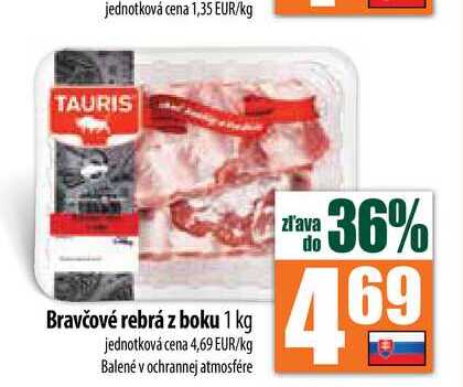 Bravčové rebrá z boku 1 kg 