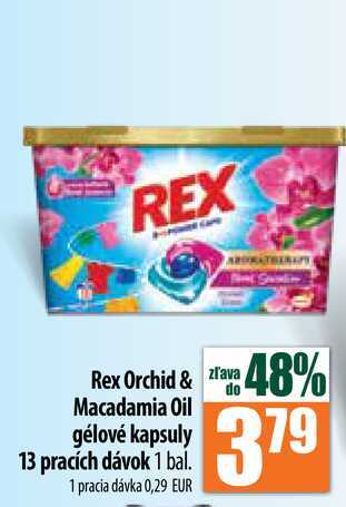 Rex Orchid & Macadamia Oil gélové kapsuly 13 pracích dávok