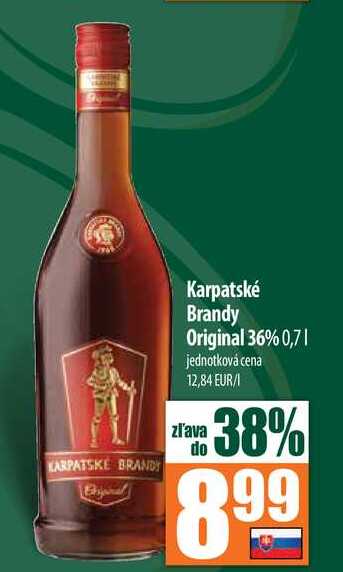 Karpatské Brandy Original 36% 0,7 l