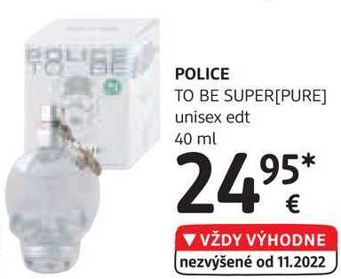 ARCHIV POLICE TO BE SUPER[PURE] unisex edt, 40 ml v akcii platné