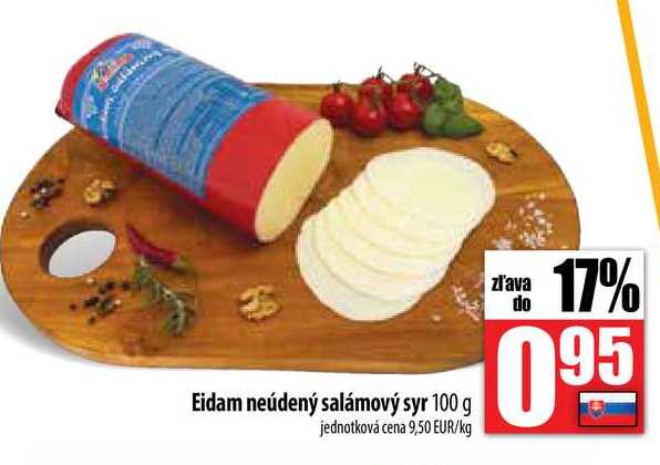 Eidam neúdený salámový syr 100 g 