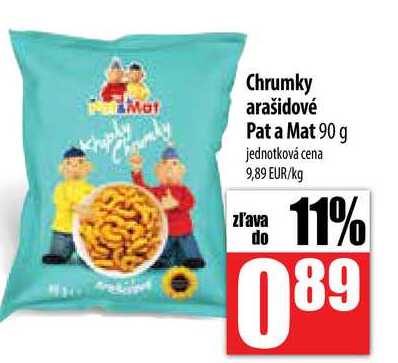 chrumky arašidové Pat a Mat 90 g  