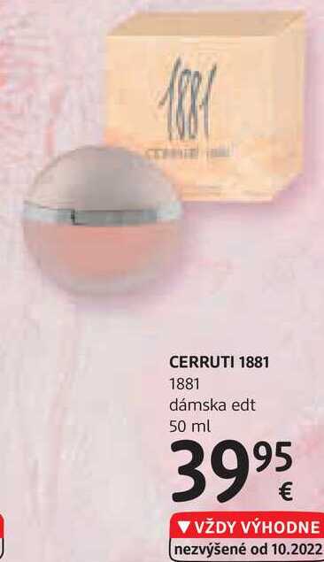 ARCHIV CERRUTI 1881 1881 d mska edt 50 ml v akcii platn do