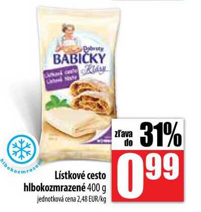 Lístkové cesto hlbokozmrazené 400 g