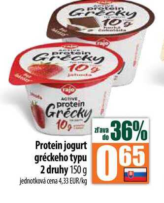 Protein jogurt gréckeho typu 2 druhy 150 g