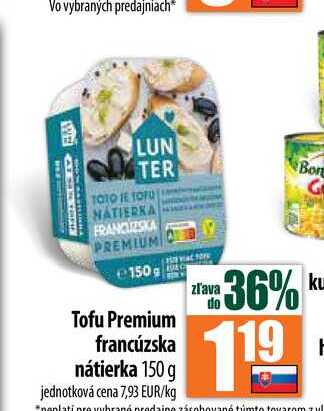 Tofu Premium francúzska nátierka 150 g