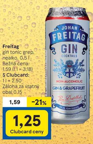 Freitag gin tonic grep. nealko, 0,5 l