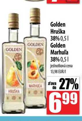 Golden Hruška 38% 0,5 l