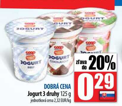 Jogurt 3 druhy 125 g 